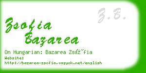 zsofia bazarea business card